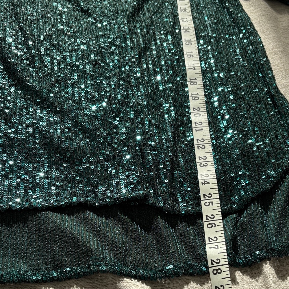 Catherine Malandrino Teal Sequin Blouse - Picture 7 of 8